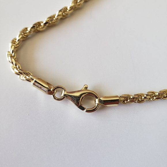 Gold tone 925 Sterling silver Chain Necklace - Picture 4 of 6